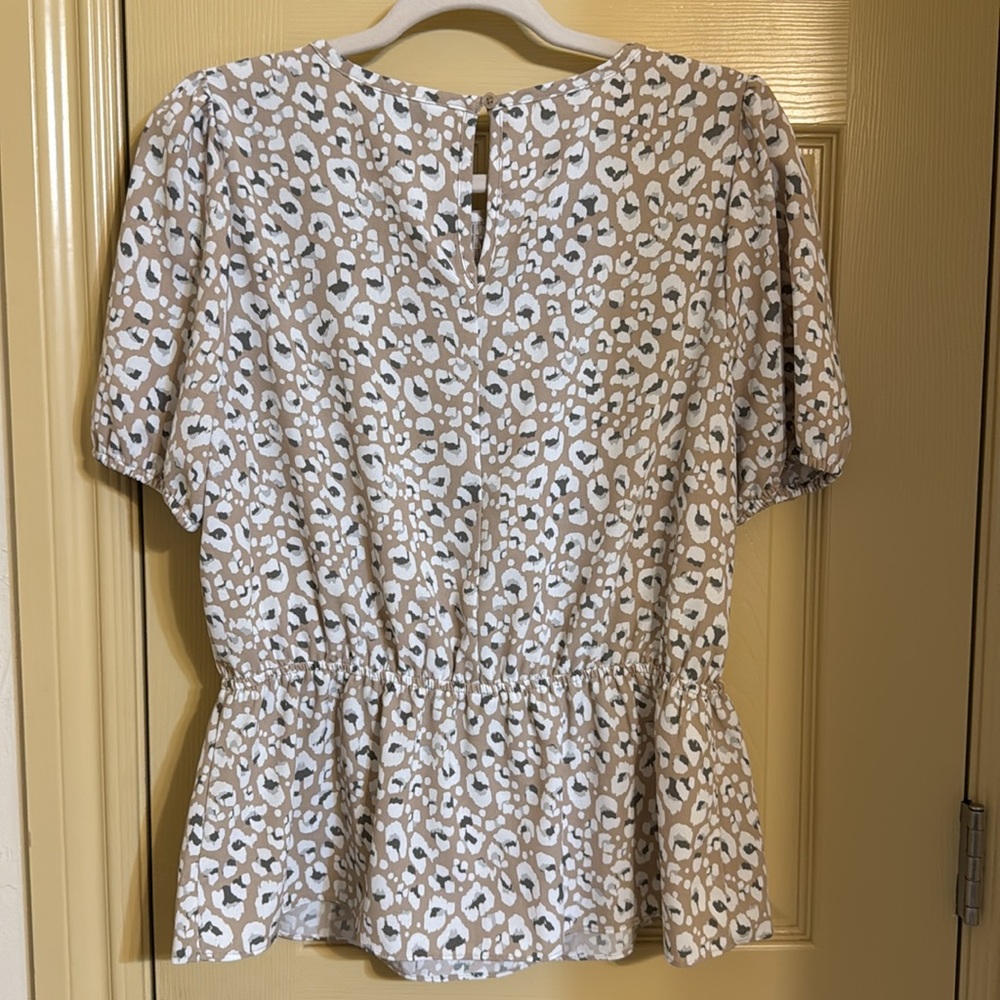 Nine West Leopard Print Blouse - Picture 2 of 2